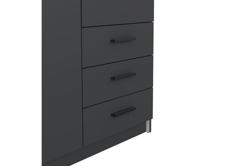 Vandana Garderobe 99x200 cm - Grå - Opbevaring - Tøjopbevaring - Garderobeskabe
