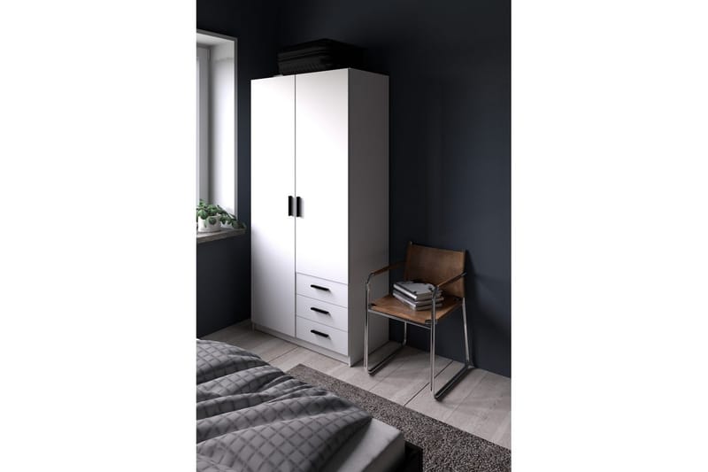 Vandana Garderobe 99x200 cm - Hvid - Opbevaring - Tøjopbevaring - Garderobeskabe