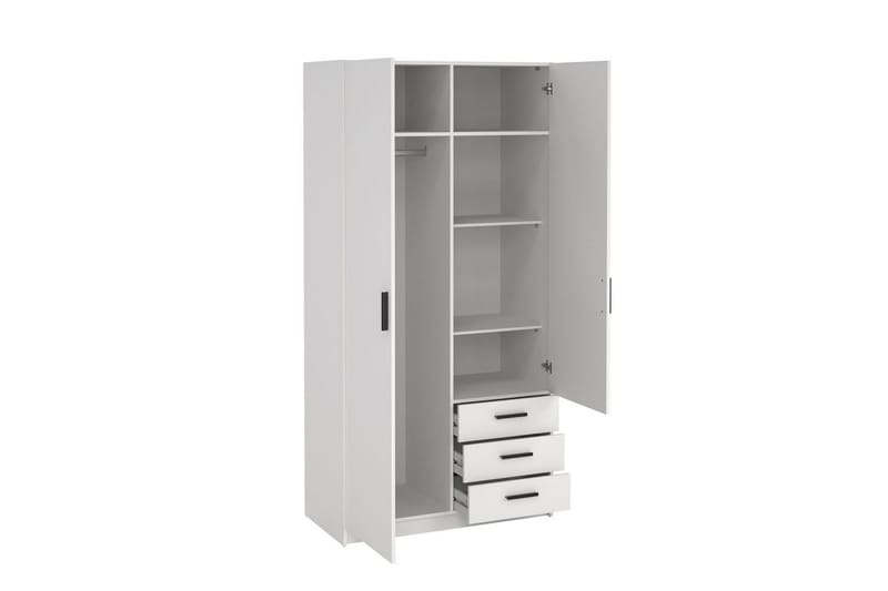 Vandana Garderobe 99x200 cm - Hvid - Opbevaring - Tøjopbevaring - Garderobeskabe