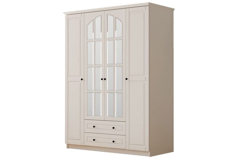 Varin Garderobe 140x210 cm, Mat Hvid