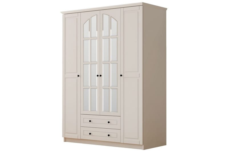 Varin Garderobe 140x210 cm, Mat Hvid