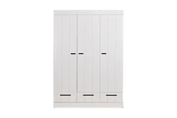 Varius Garderobe 140 cm 3 Låger 3 Skuffer - Hvid Fyrretræ - Opbevaring - Tøjopbevaring - Garderobeskabe