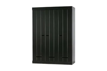 Varius Garderobe 140x53 cm 3 Døre - Fyrretræ/Sort - Opbevaring - Tøjopbevaring - Garderobeskabe