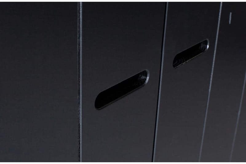 Varius Garderobe 140x53 cm 3 Døre - Fyrretræ/Sort - Opbevaring - Tøjopbevaring - Garderobeskabe