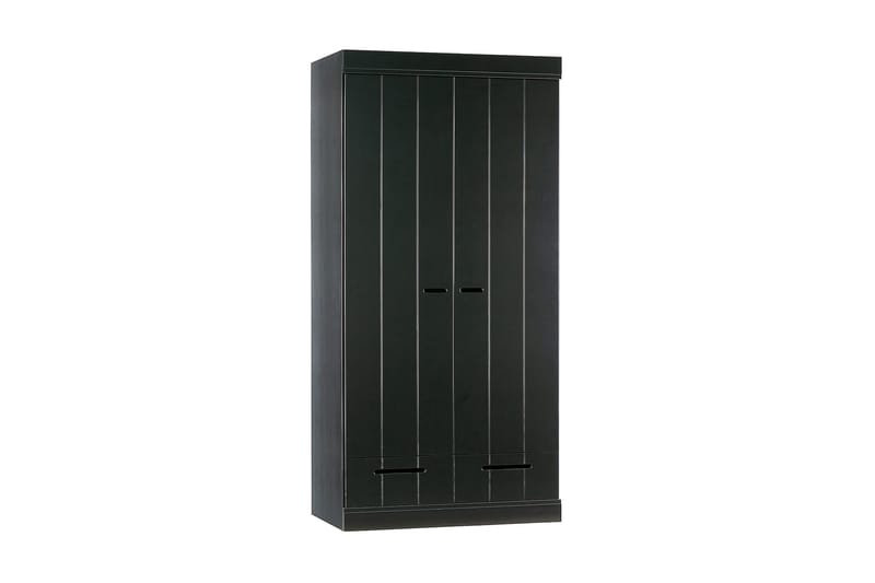Varius Garderobe 94x53 cm 2 Døre - Fyrretræ/Sort - Opbevaring - Tøjopbevaring - Garderobeskabe