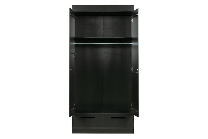 Varius Garderobe 94x53 cm 2 Døre - Fyrretræ/Sort - Opbevaring - Tøjopbevaring - Garderobeskabe