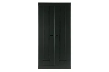 Varius Garderobe 94x53 cm 2 Døre - Fyrretræ/Sort - Opbevaring - Tøjopbevaring - Garderobeskabe