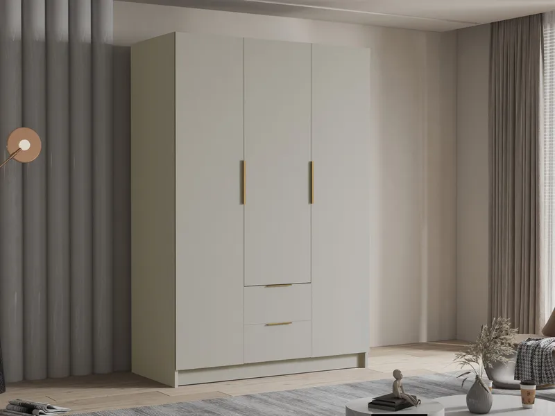 Varros Garderobeskab 150x216 cm - Beige - Opbevaring - Tøjopbevaring - Garderobeskabe