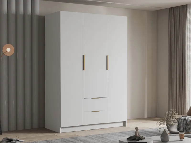 Varros Garderobeskab 150x216 cm - Hvid - Opbevaring - Tøjopbevaring - Garderobeskabe