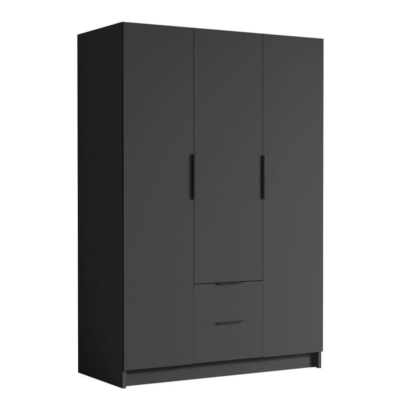 Varros Klædeskab 150x216 cm i Malet Træ, Sort
