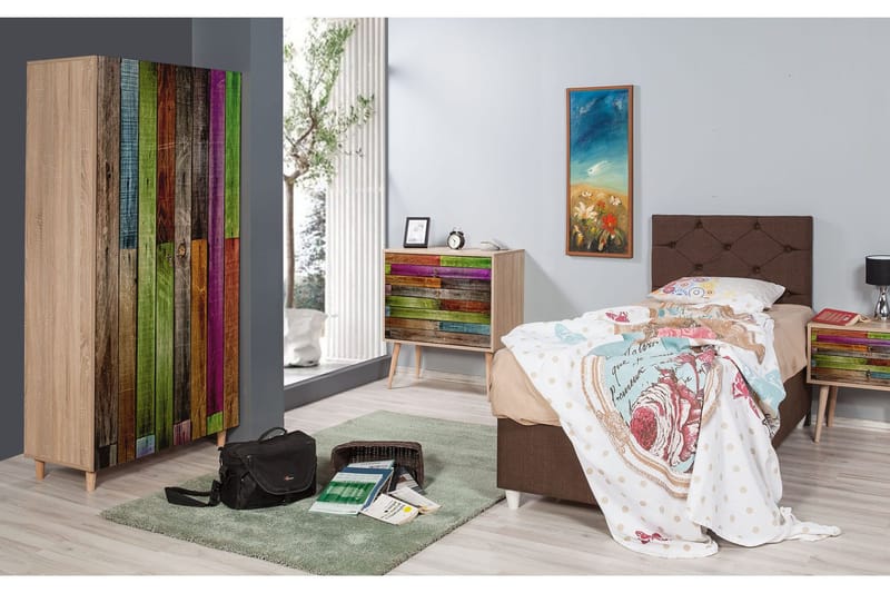 Vellavie Garderobe Regnbuepanel - Flerfarvet - Opbevaring - Tøjopbevaring - Garderobeskabe