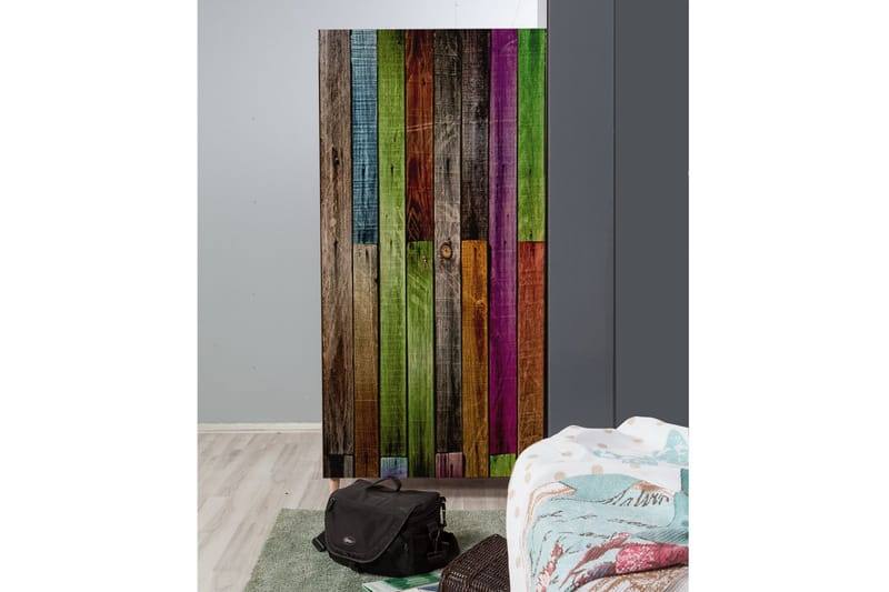 Vellavie Garderobe Regnbuepanel - Flerfarvet - Opbevaring - Tøjopbevaring - Garderobeskabe