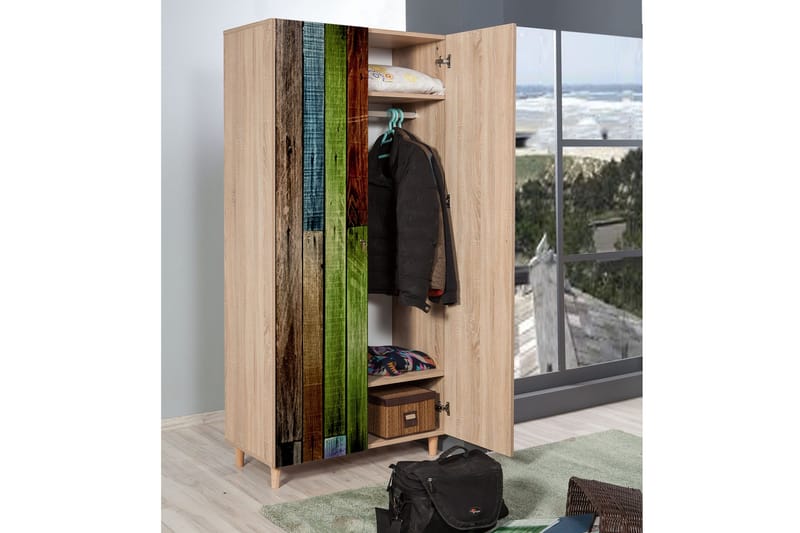 Vellavie Garderobe Regnbuepanel - Flerfarvet - Opbevaring - Tøjopbevaring - Garderobeskabe