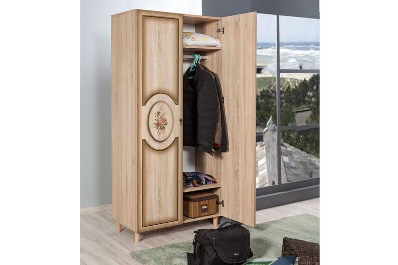 Vellavie Garderobe Roser - Mørkebrun - Opbevaring - Tøjopbevaring - Garderobeskabe