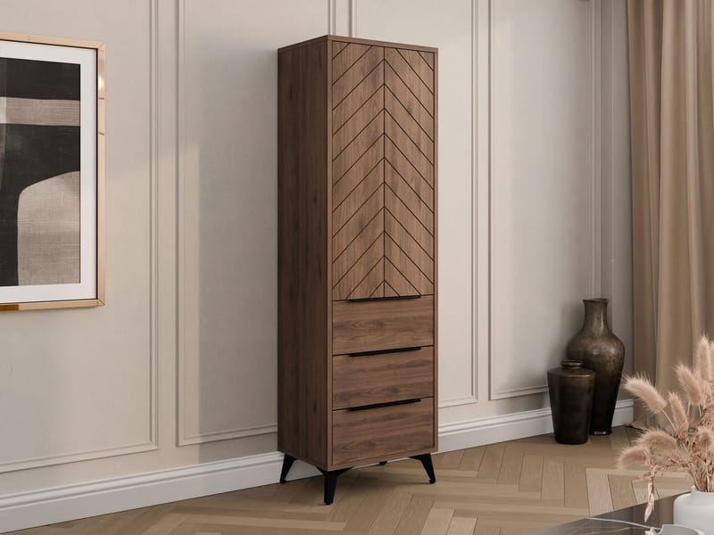 Vemdalen Garderobeskab 54x180 cm - brun - Opbevaring - Tøjopbevaring - Garderobeskabe - Garderobeskab & klædeskab