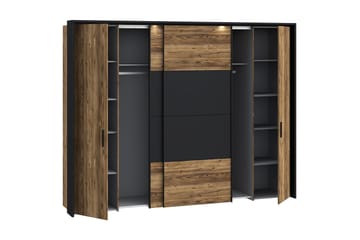 Vergina Garderobe 62x280 cm - Brun/Sort - Opbevaring - Tøjopbevaring - Garderobeskabe