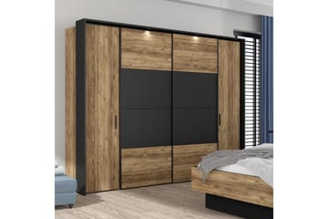 Vergina Garderobe 62x280 cm - Brun/Sort - Opbevaring - Tøjopbevaring - Garderobeskabe