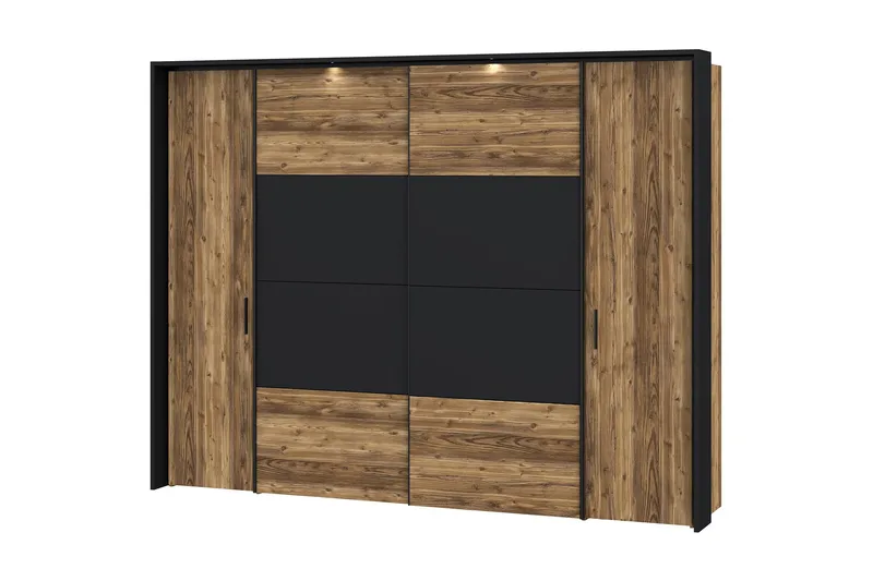 Vergina Garderobe 62x280 cm, Brun/Sort