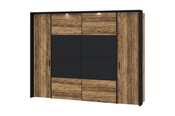 Vergina Garderobe 62x280 cm - Brun/Sort - Opbevaring - Tøjopbevaring - Garderobeskabe
