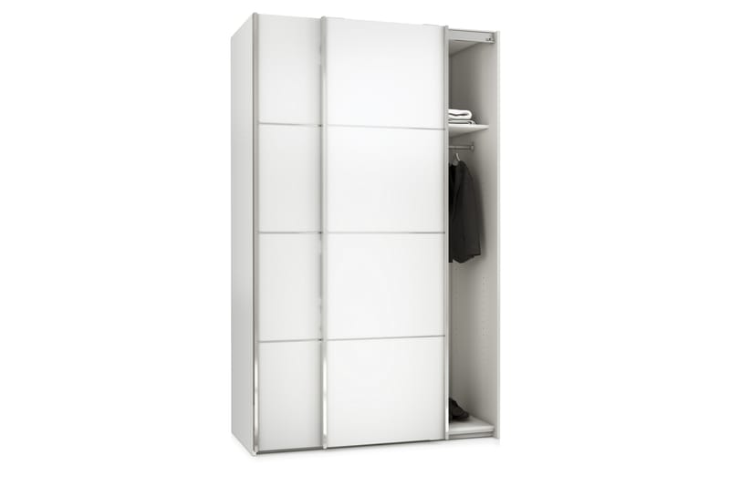 Verona Garderobe 122 cm 2 Skydedøre 2 Hylder 2 Stænger - Hvid - Garderobeskabe - Garderobeskab & klædeskab