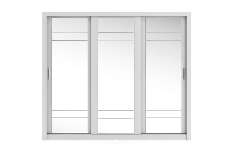Vesper Garderobe 250 cm 3 Skydedøre - Hvid - Opbevaring - Tøjopbevaring - Garderobeskabe