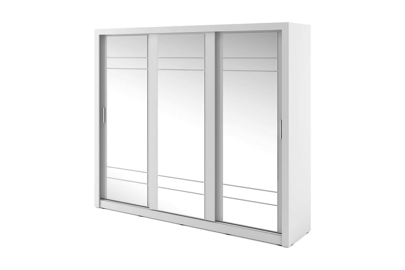Vesper Garderobe 250 cm 3 Skydedøre - Hvid - Opbevaring - Tøjopbevaring - Garderobeskabe
