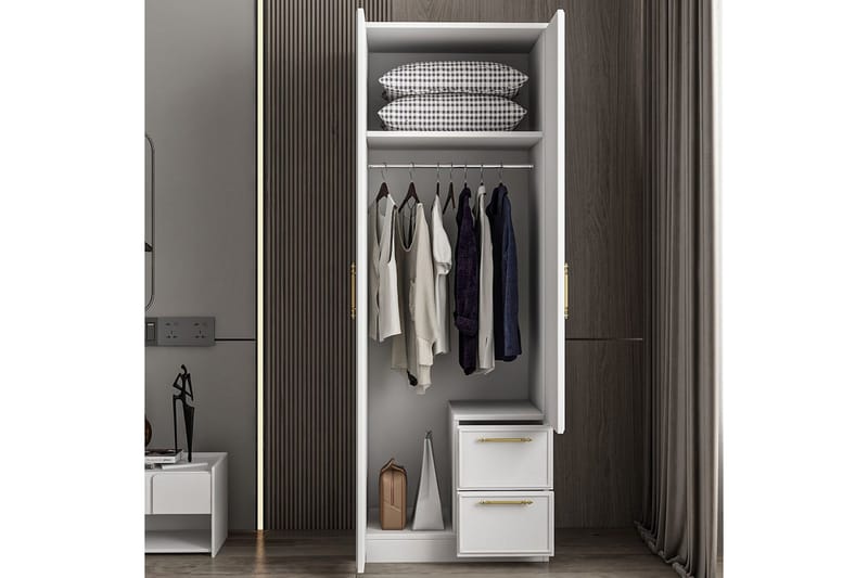 Vespera Garderobe 60x171,8 cm - Hvid - Opbevaring - Tøjopbevaring - Garderobeskabe