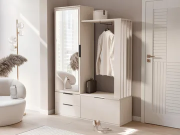 View hallmøbel 140 cm - beige - Møbler - Entrémøbler - Møbelsæt til hall og entre