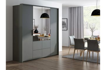 Wedena Garderobe 208 cm - Grå - Opbevaring - Tøjopbevaring - Garderobeskabe