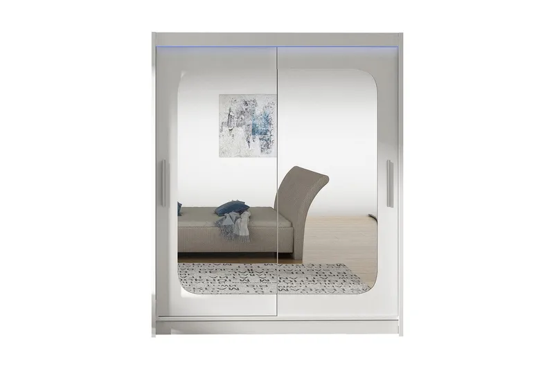 Westa garderobe 150x58x200 cm, Hvid