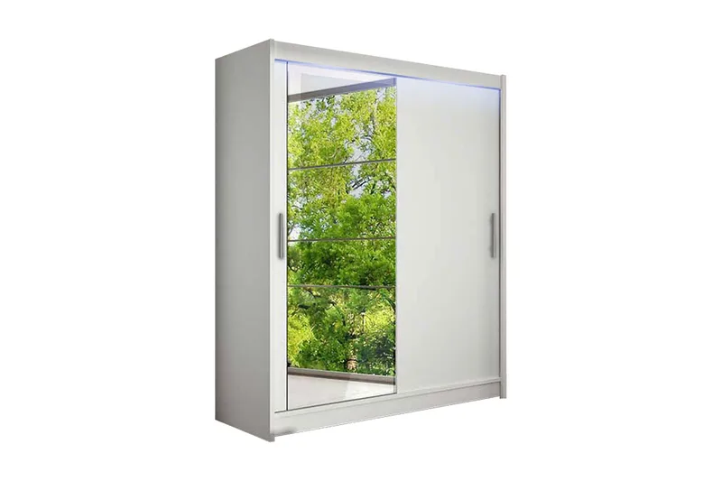 Westa garderobe 150x58x200 cm, Hvid