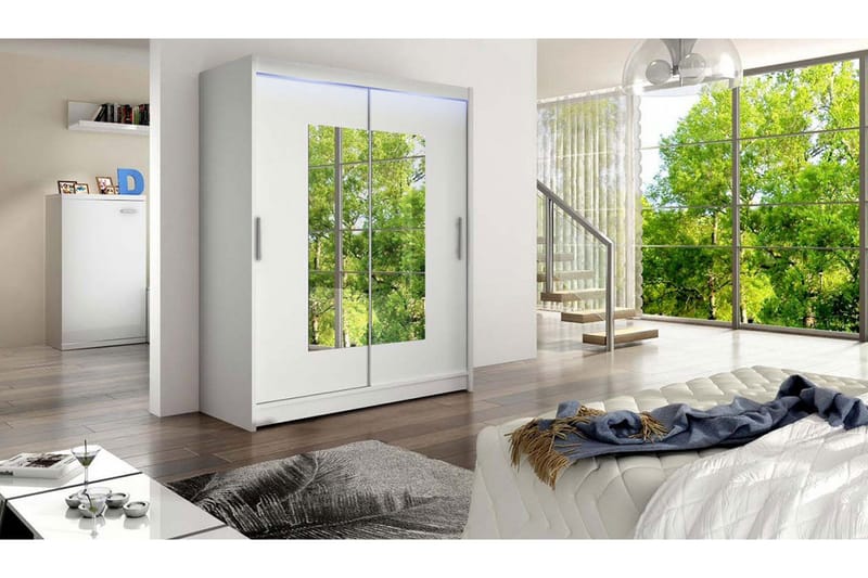 Westa garderobe 150x58x200 cm - Hvid - Opbevaring - Tøjopbevaring - Garderobeskabe - Garderobeskab & klædeskab