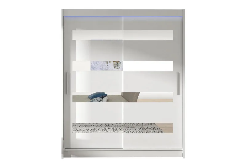 Westa garderobe 150x58x200 cm, Hvid