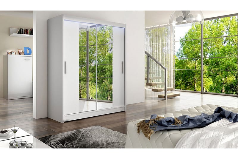 Westa garderobe 150x58x200 cm - Hvid - Opbevaring - Tøjopbevaring - Garderobeskabe - Garderobeskab & klædeskab