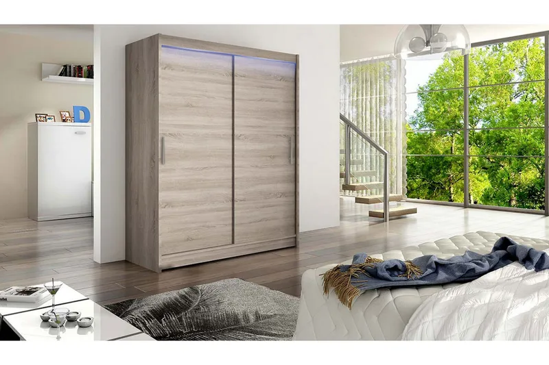 Westa garderobe 150x58x200 cm - Opbevaring - Tøjopbevaring - Garderobeskabe - Garderobeskab & klædeskab