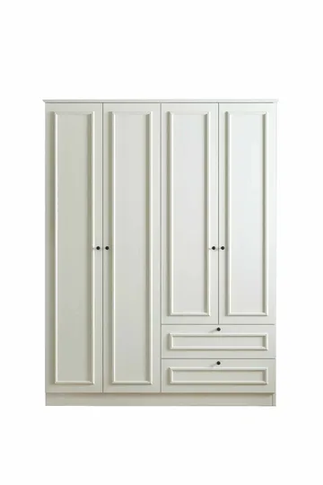Wonthaggi garderobe 140x182 cm - Hvid - Opbevaring - Tøjopbevaring - Garderobeskabe - Garderobeskab & klædeskab