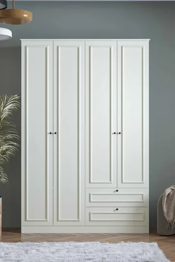 Wonthaggi garderobe 140x210 cm - Hvid - Opbevaring - Tøjopbevaring - Garderobeskabe - Garderobeskab & klædeskab