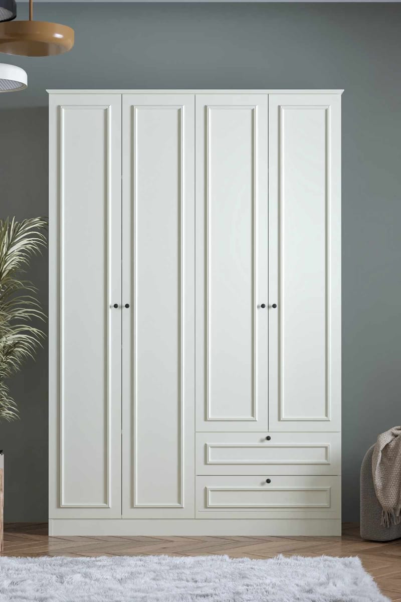 Wonthaggi garderobe 140x210 cm - Hvid - Opbevaring - Tøjopbevaring - Garderobeskabe - Garderobeskab & klædeskab