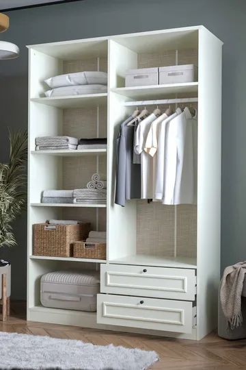 Wonthaggi garderobe 140x210 cm - Hvid - Opbevaring - Tøjopbevaring - Garderobeskabe - Garderobeskab & klædeskab