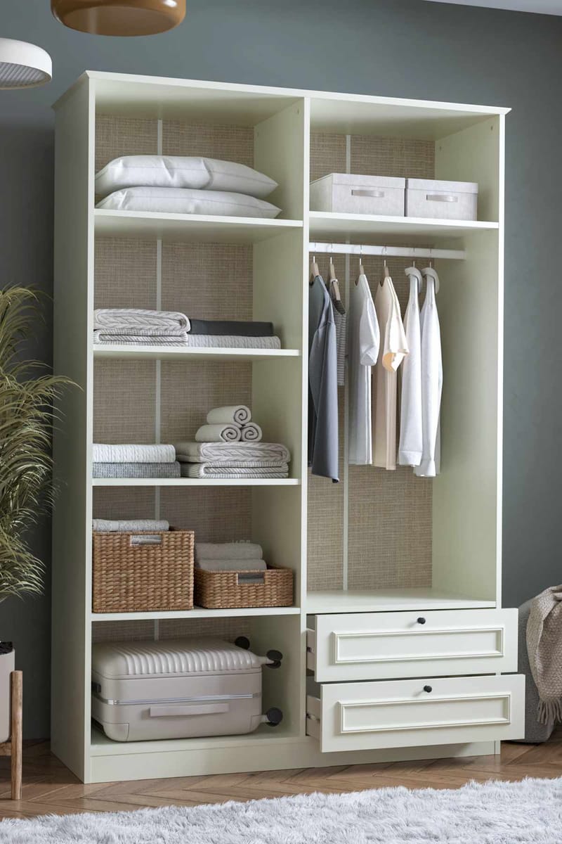 Wonthaggi garderobe 140x210 cm - Hvid - Opbevaring - Tøjopbevaring - Garderobeskabe - Garderobeskab & klædeskab