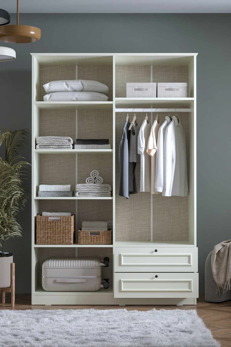 Wonthaggi garderobe 140x210 cm - Hvid - Opbevaring - Tøjopbevaring - Garderobeskabe - Garderobeskab & klædeskab