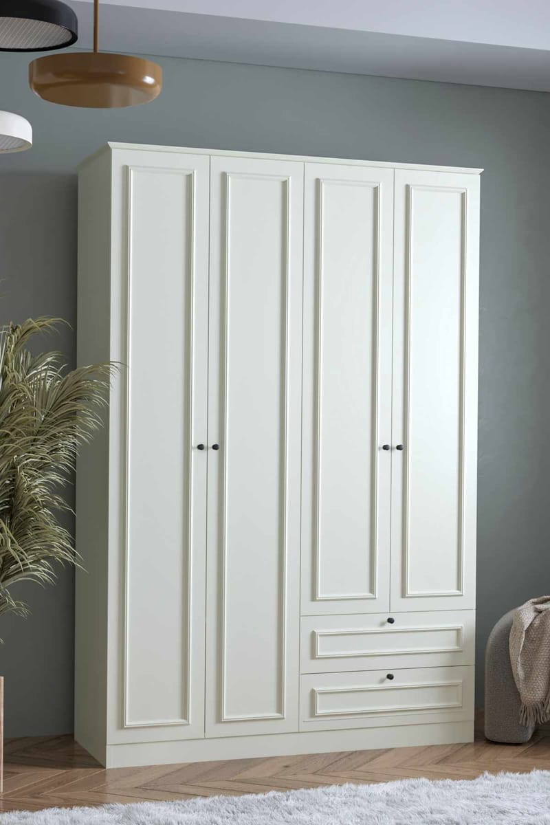 Wonthaggi garderobe 140x210 cm - Hvid - Opbevaring - Tøjopbevaring - Garderobeskabe - Garderobeskab & klædeskab