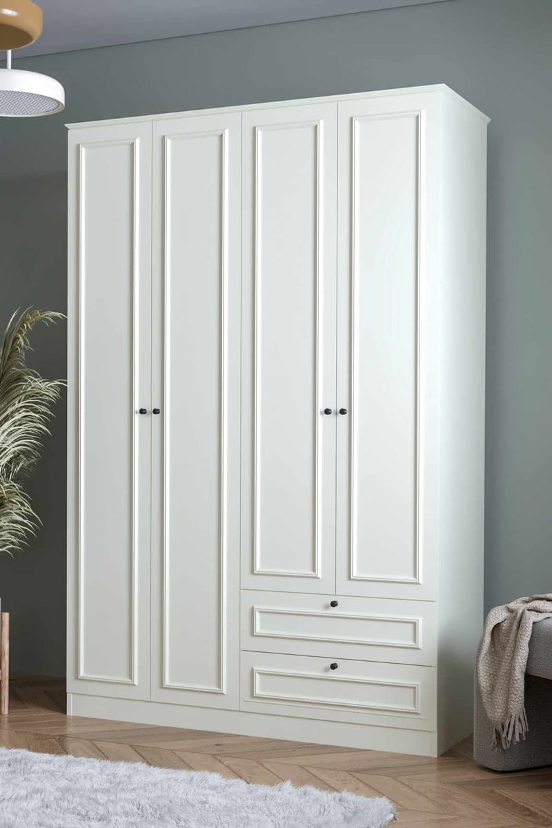 Wonthaggi garderobe 140x210 cm - Hvid - Opbevaring - Tøjopbevaring - Garderobeskabe - Garderobeskab & klædeskab