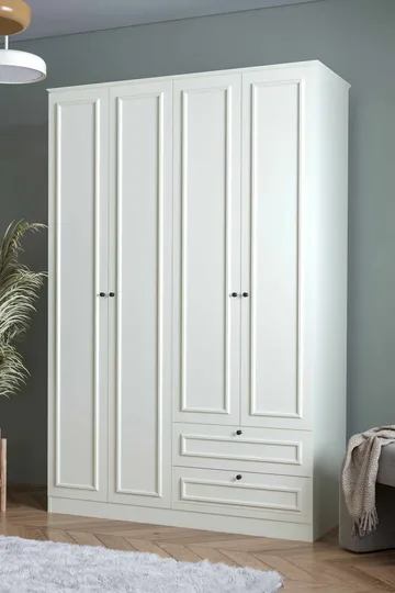 Wonthaggi garderobe 140x210 cm - Hvid - Opbevaring - Tøjopbevaring - Garderobeskabe - Garderobeskab & klædeskab