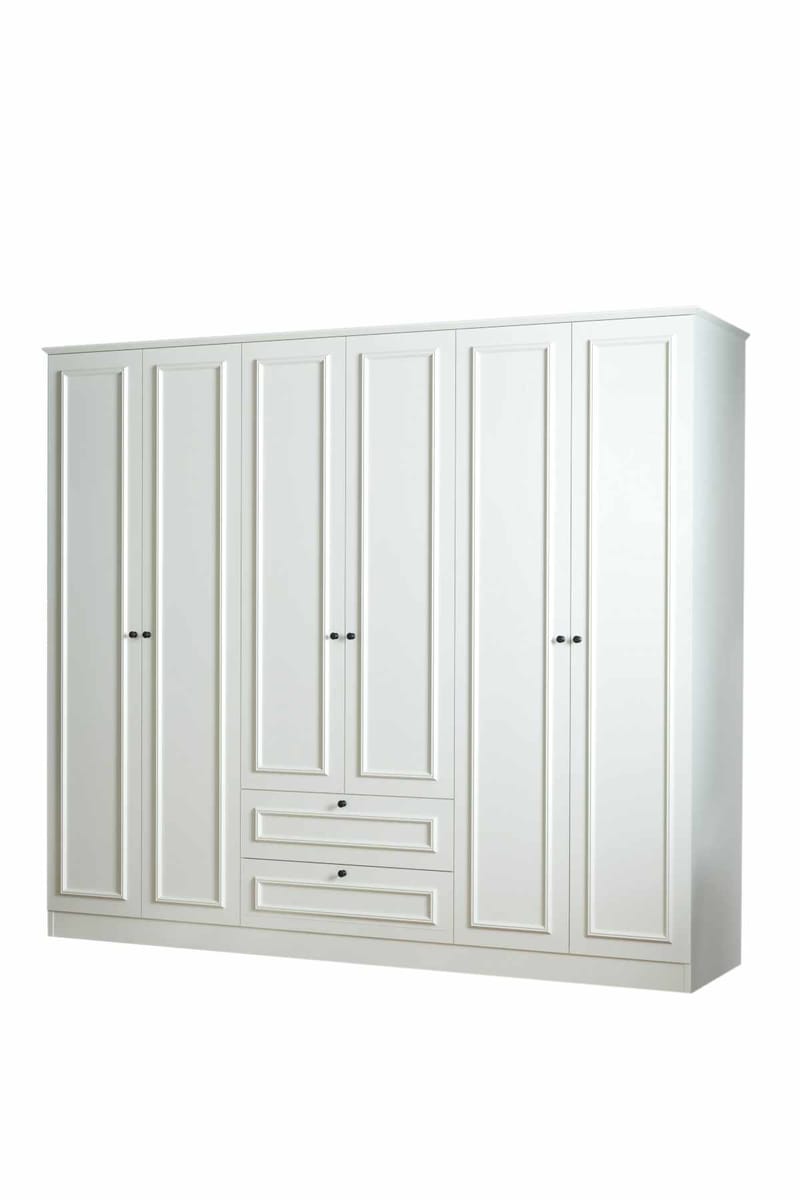 Wonthaggi garderobe 209x210 cm - Hvid - Opbevaring - Tøjopbevaring - Garderobeskabe - Garderobeskab & klædeskab