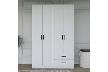 Yaman Garderobe 120x180 cm - Mat hvid - Opbevaring - Tøjopbevaring - Garderobeskabe