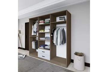 Yaman Garderobe 180x190 cm - Lysebrun - Opbevaring - Tøjopbevaring - Garderobeskabe
