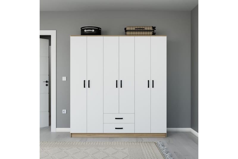 Yaman Garderobesskåp 180x190 cm, Valnød