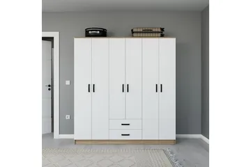 Yaman Garderobesskåp 180x190 cm - Valnød - Opbevaring - Tøjopbevaring - Garderobeskabe - Garderobeskab & klædeskab