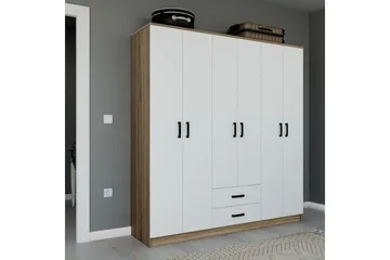 Yaman Garderobesskåp 180x190 cm - Valnød - Opbevaring - Tøjopbevaring - Garderobeskabe - Garderobeskab & klædeskab
